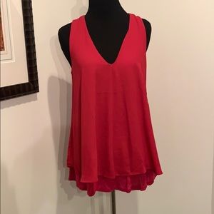 Loft outlet sleeveless shirt. hot pink. Size XS.